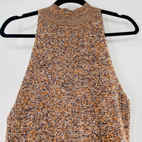 Madewell Pecan Marled Mockneck Sweater Tank Brown Warm Tones Size XL 16/18 - Picture 7 of 13
